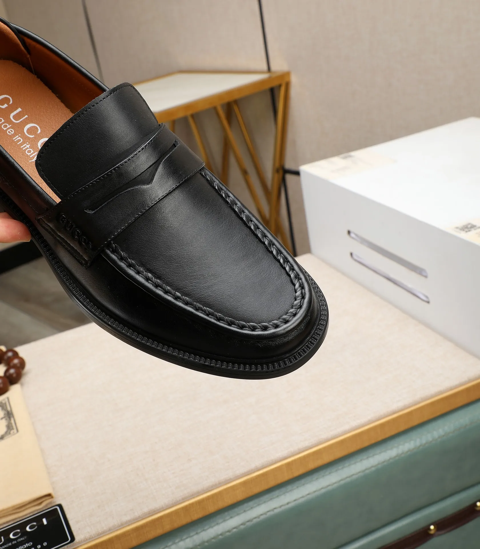 Men's men's shoes💰500📛📛Original (water-dyed cow lining) Gucci GUCCI official website formal shoes🌀 Italian🇮🇹imported cowhide➕top imported water-dyed cowhide lining💋Finely handmade original bottom, the real thing looks better when photographed in person Standard size 38-44
